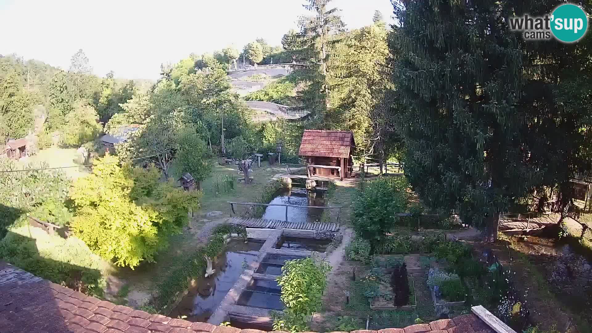 Spletna kamera v živo Rastoke – reka Slunjčica – Hrvaška