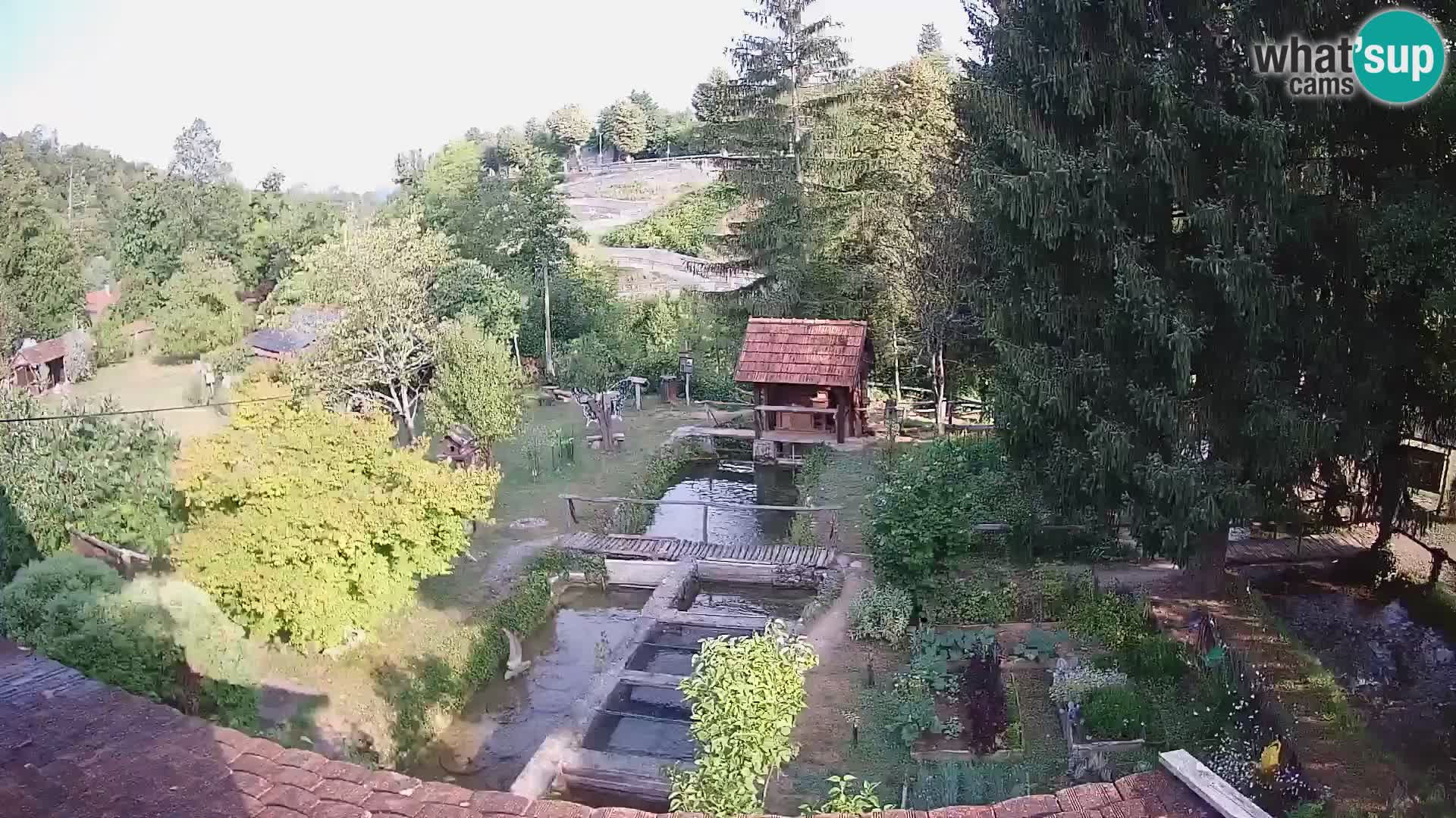 Spletna kamera v živo Rastoke – reka Slunjčica – Hrvaška