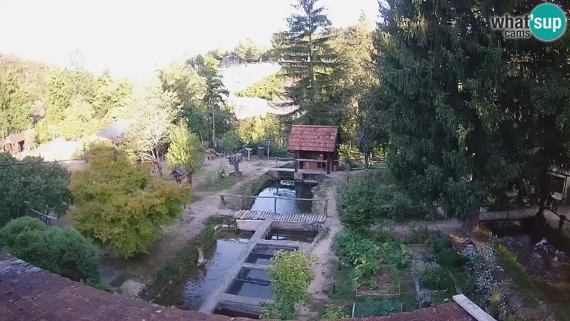 Spletna kamera v živo Rastoke – reka Slunjčica – Hrvaška