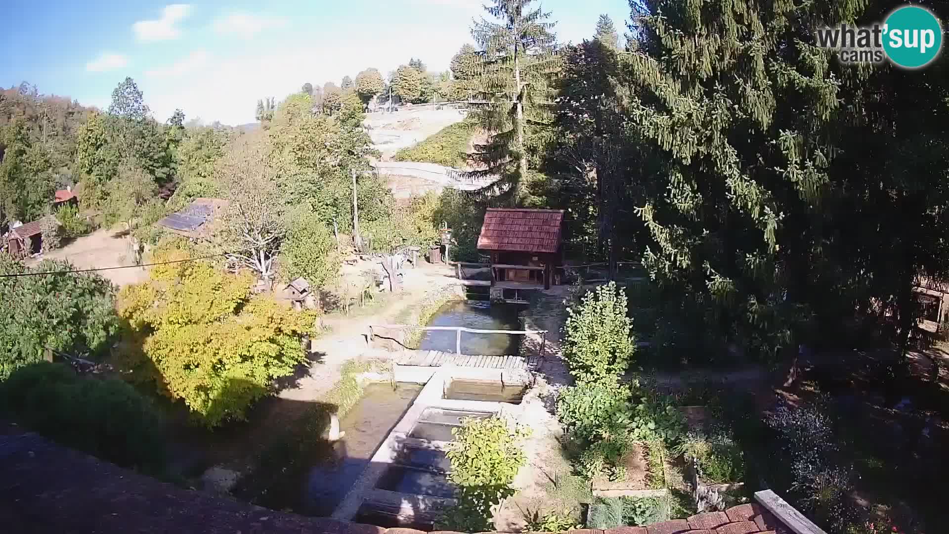 Spletna kamera v živo Rastoke – reka Slunjčica – Hrvaška