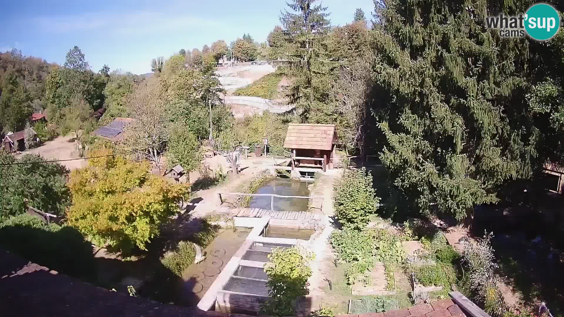 Spletna kamera v živo Rastoke – reka Slunjčica – Hrvaška