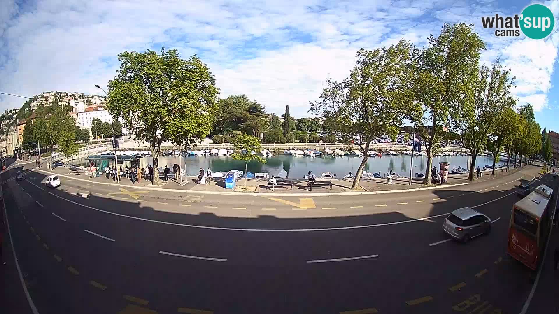 Reka – pogled na Trsat in Sušak