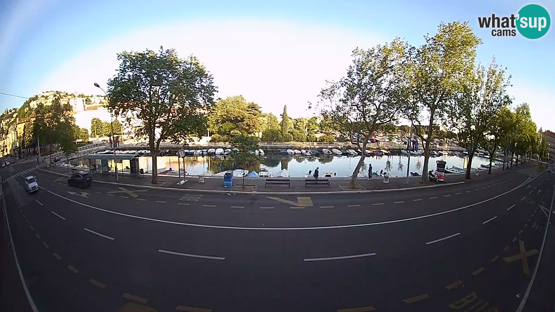 Reka – pogled na Trsat in Sušak