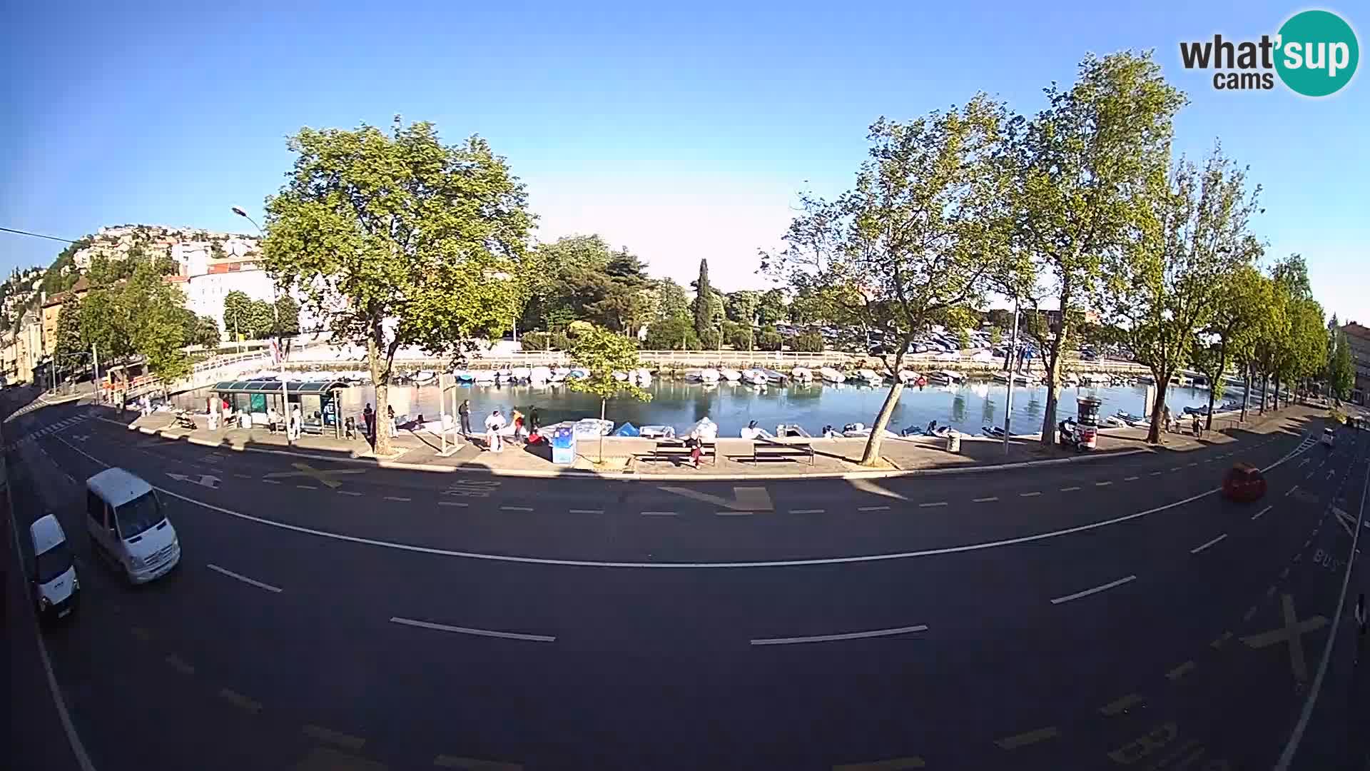 Reka – pogled na Trsat in Sušak