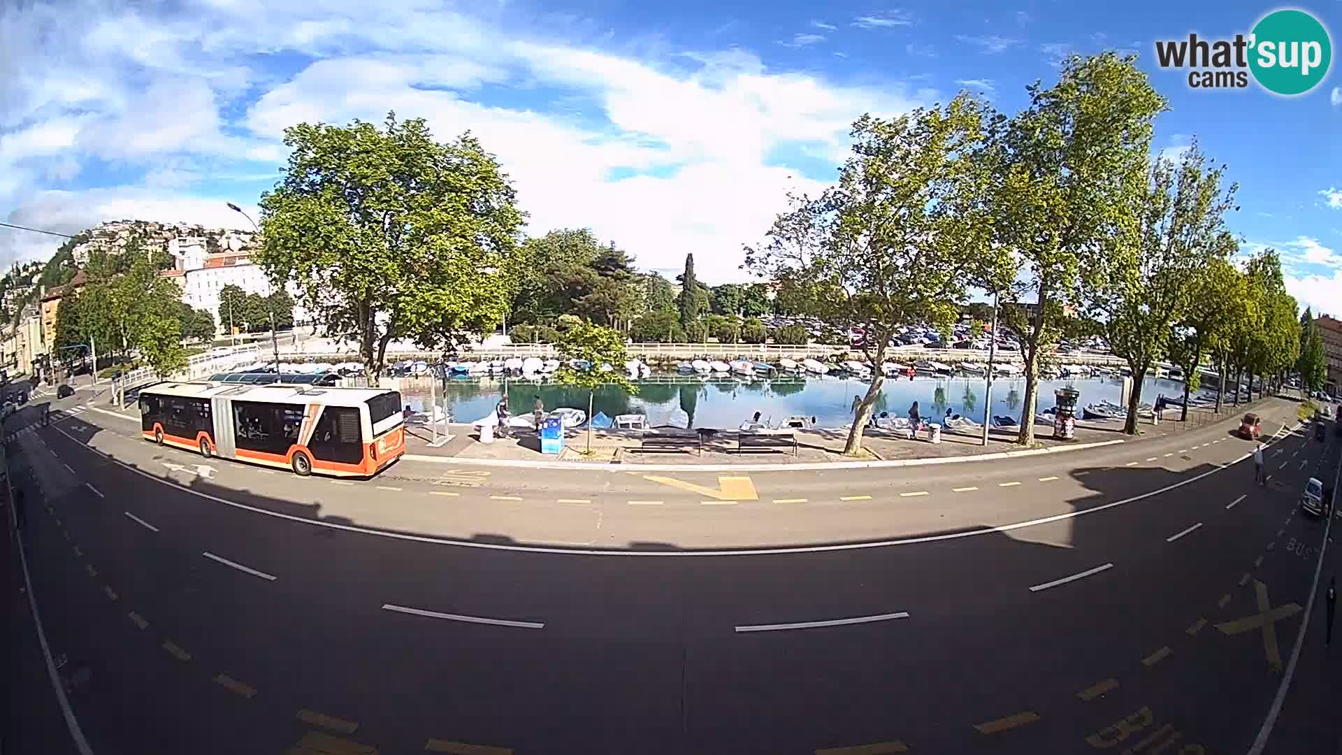 Reka – pogled na Trsat in Sušak