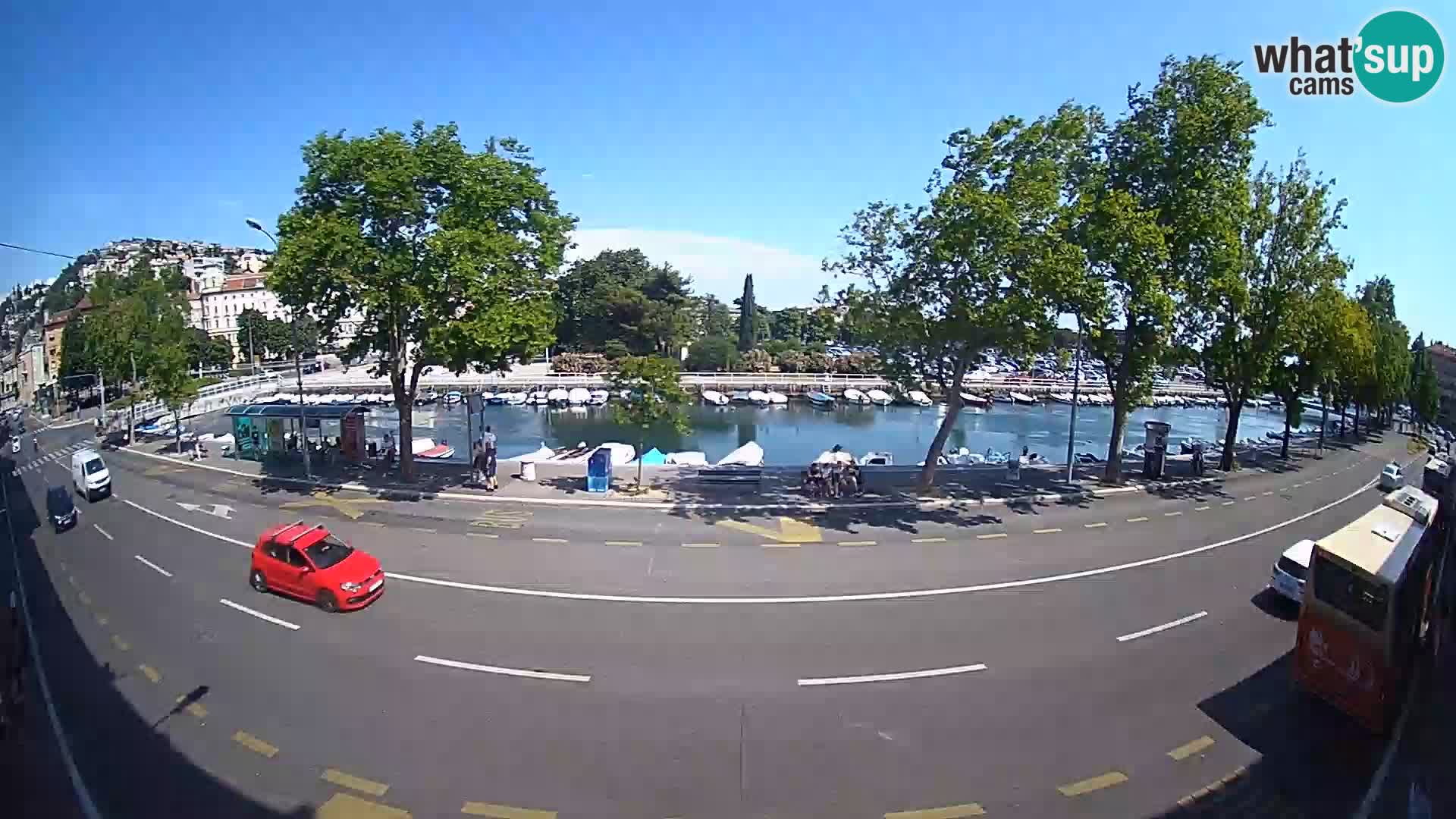 Reka – pogled na Trsat in Sušak