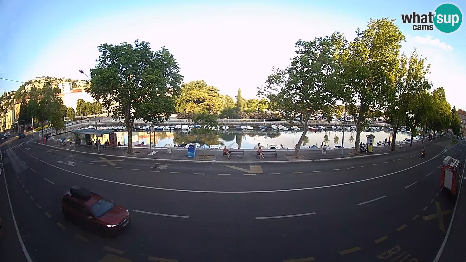 Reka – pogled na Trsat in Sušak