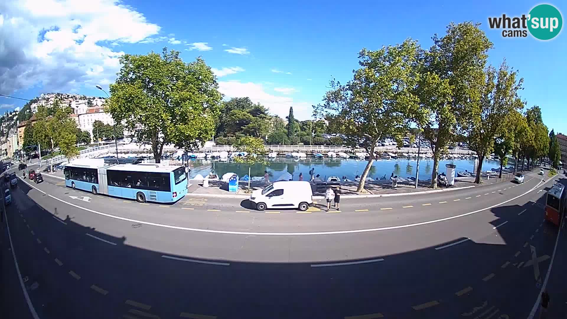 Reka – pogled na Trsat in Sušak