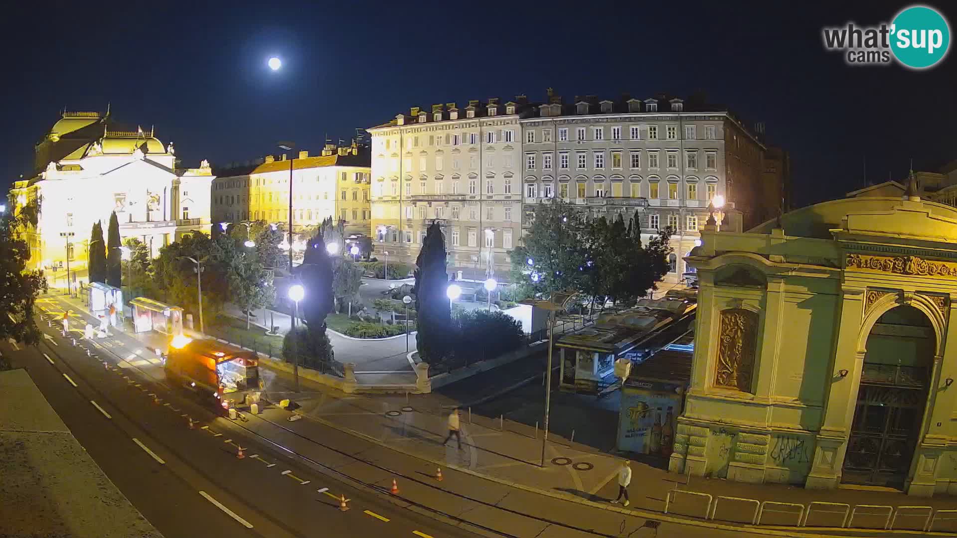 Webcam Rijeka – Park and  Croatian National Theatre Ivan pl. Zajc