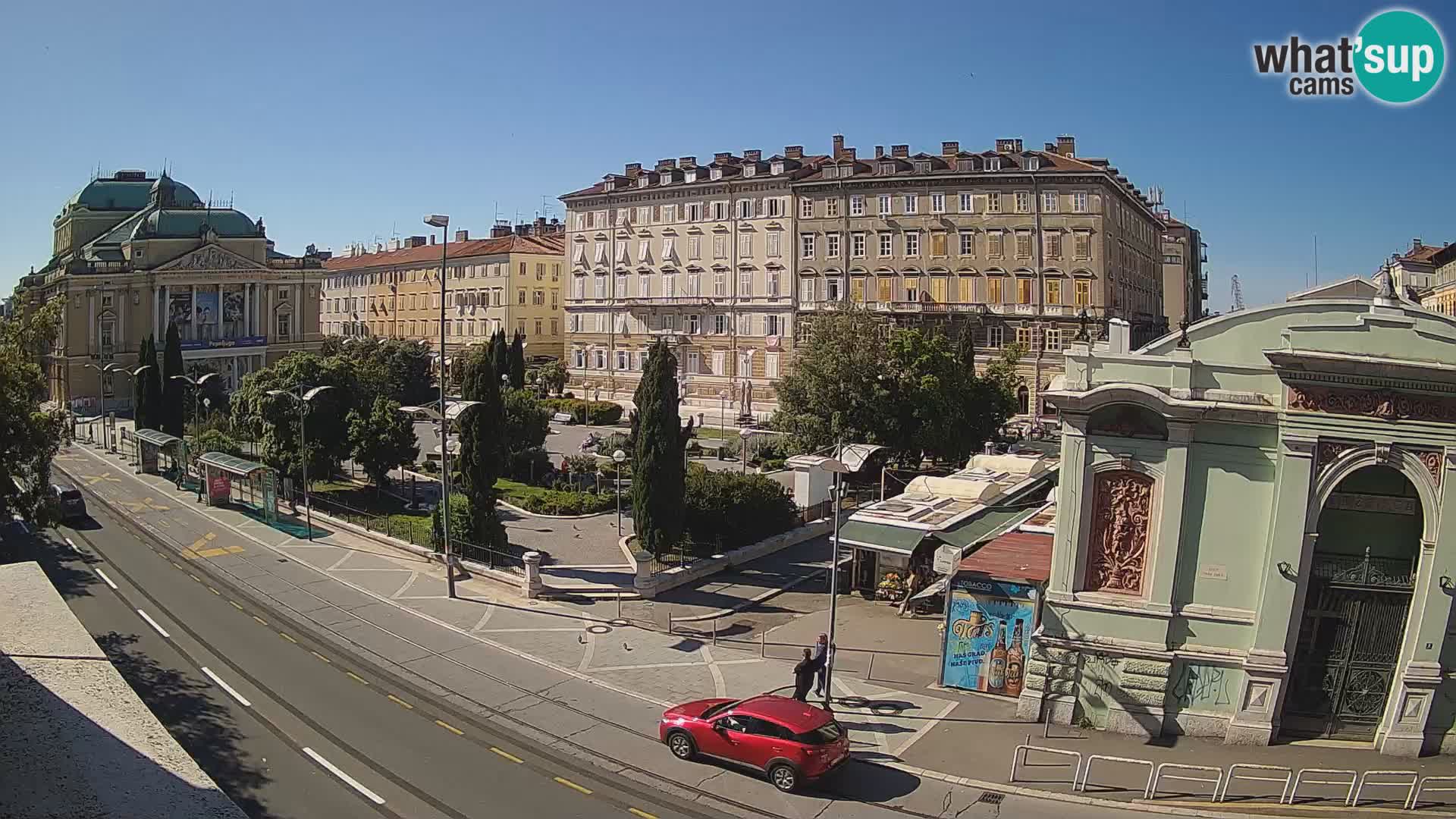 Webcam Rijeka – Park and  Croatian National Theatre Ivan pl. Zajc