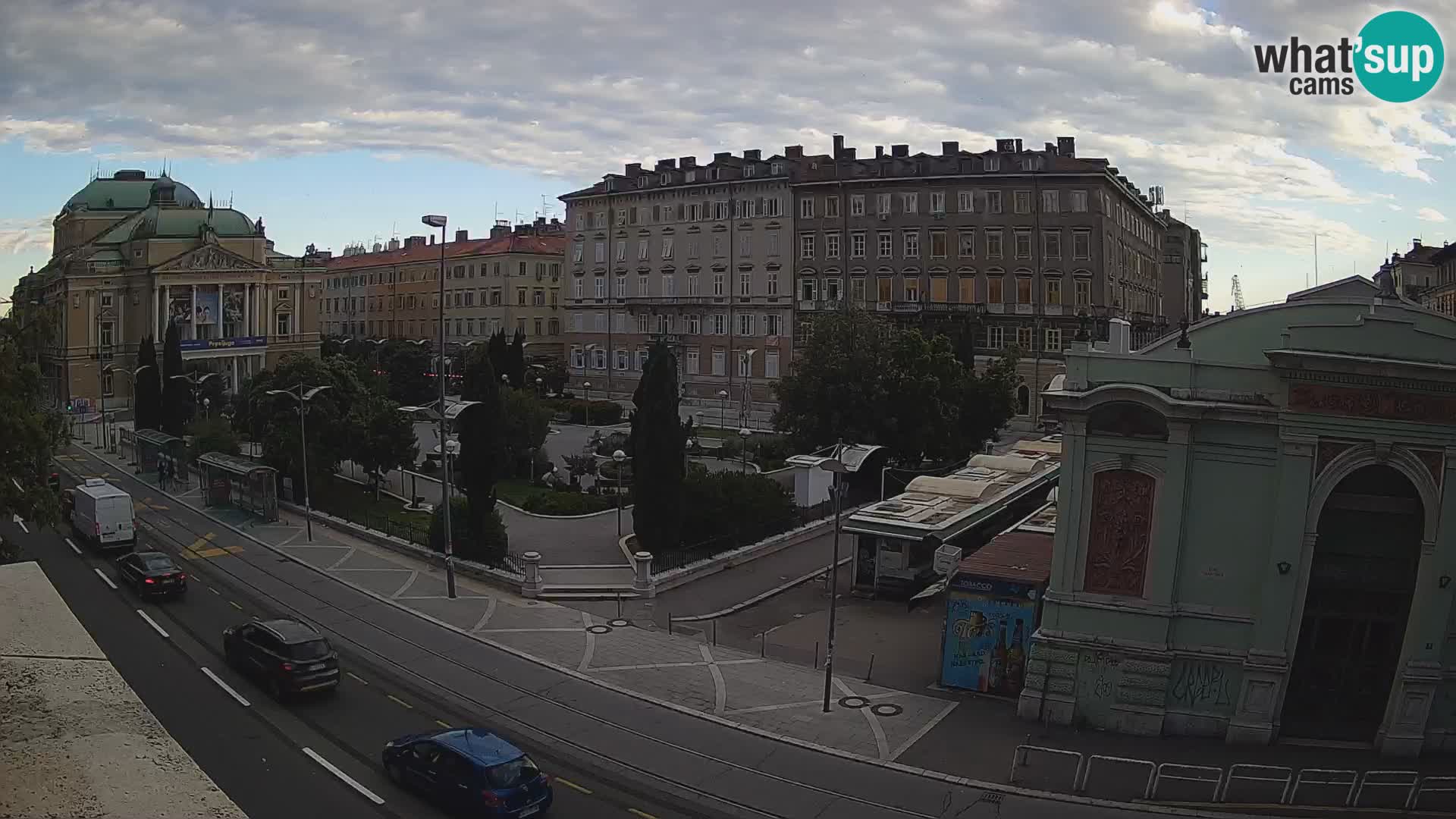 Webkam Rijeka – Park i Hrvatsko narodno kazalište Ivana pl. Zajc