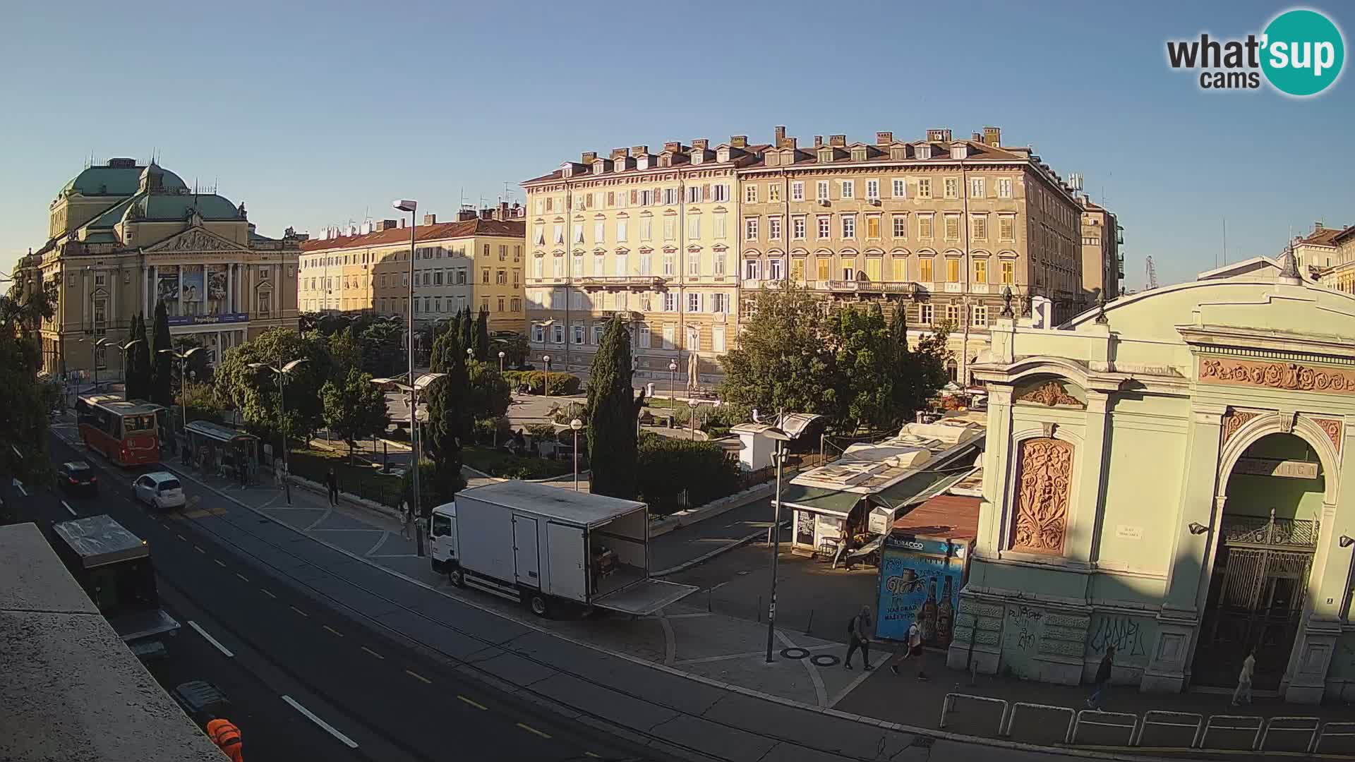 Webkam Rijeka – Park i Hrvatsko narodno kazalište Ivana pl. Zajc