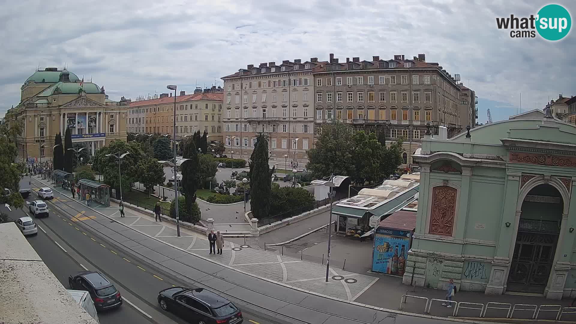 Webcam Rijeka – Park and  Croatian National Theatre Ivan pl. Zajc