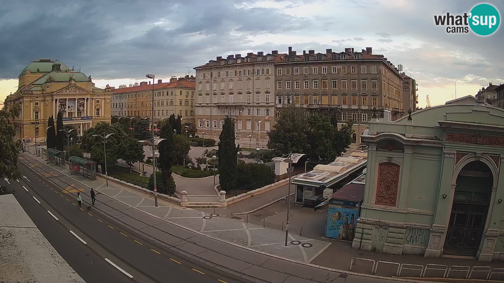 Webcam Rijeka – Park and  Croatian National Theatre Ivan pl. Zajc