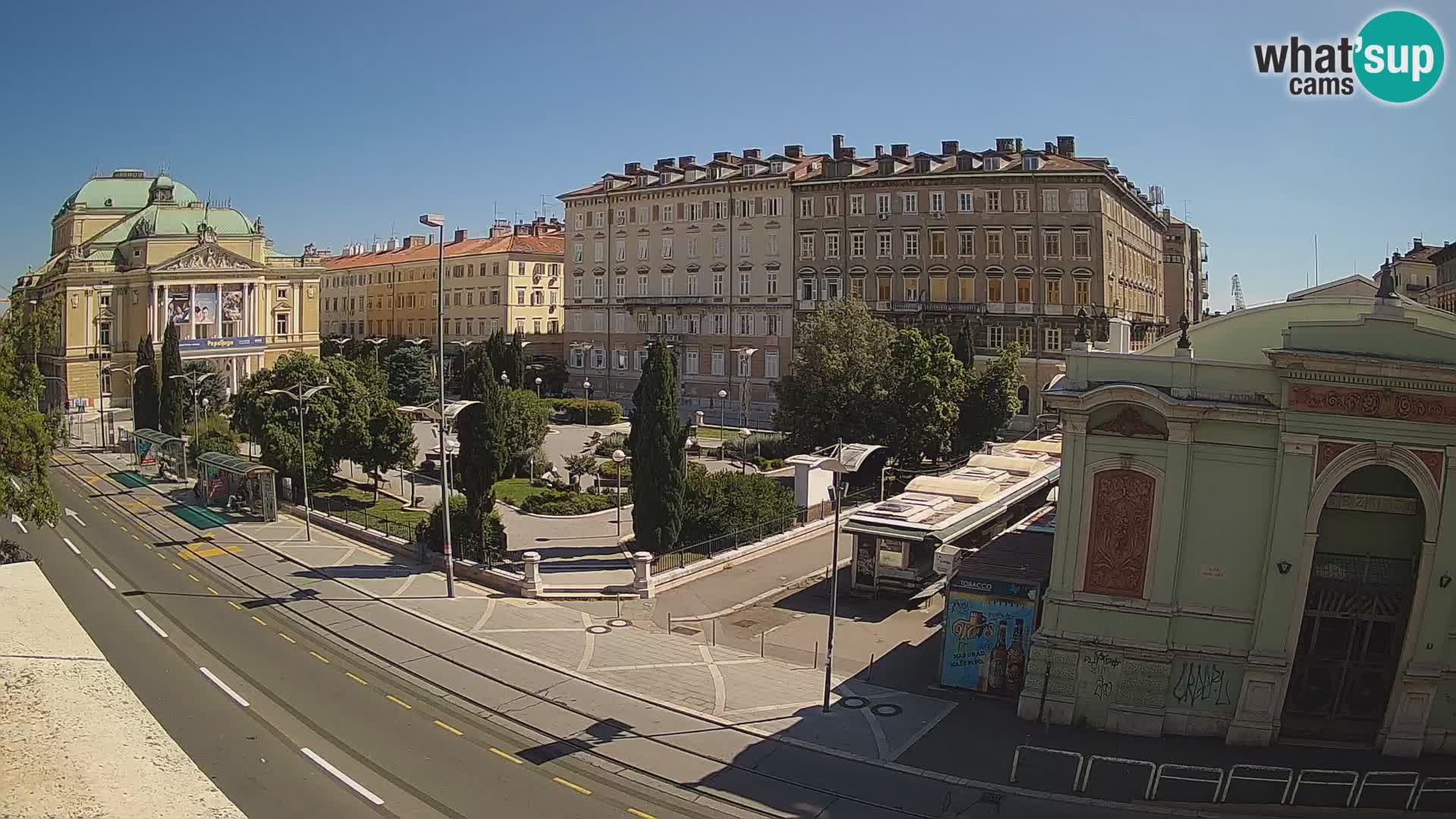 Webcam Rijeka – Park and  Croatian National Theatre Ivan pl. Zajc