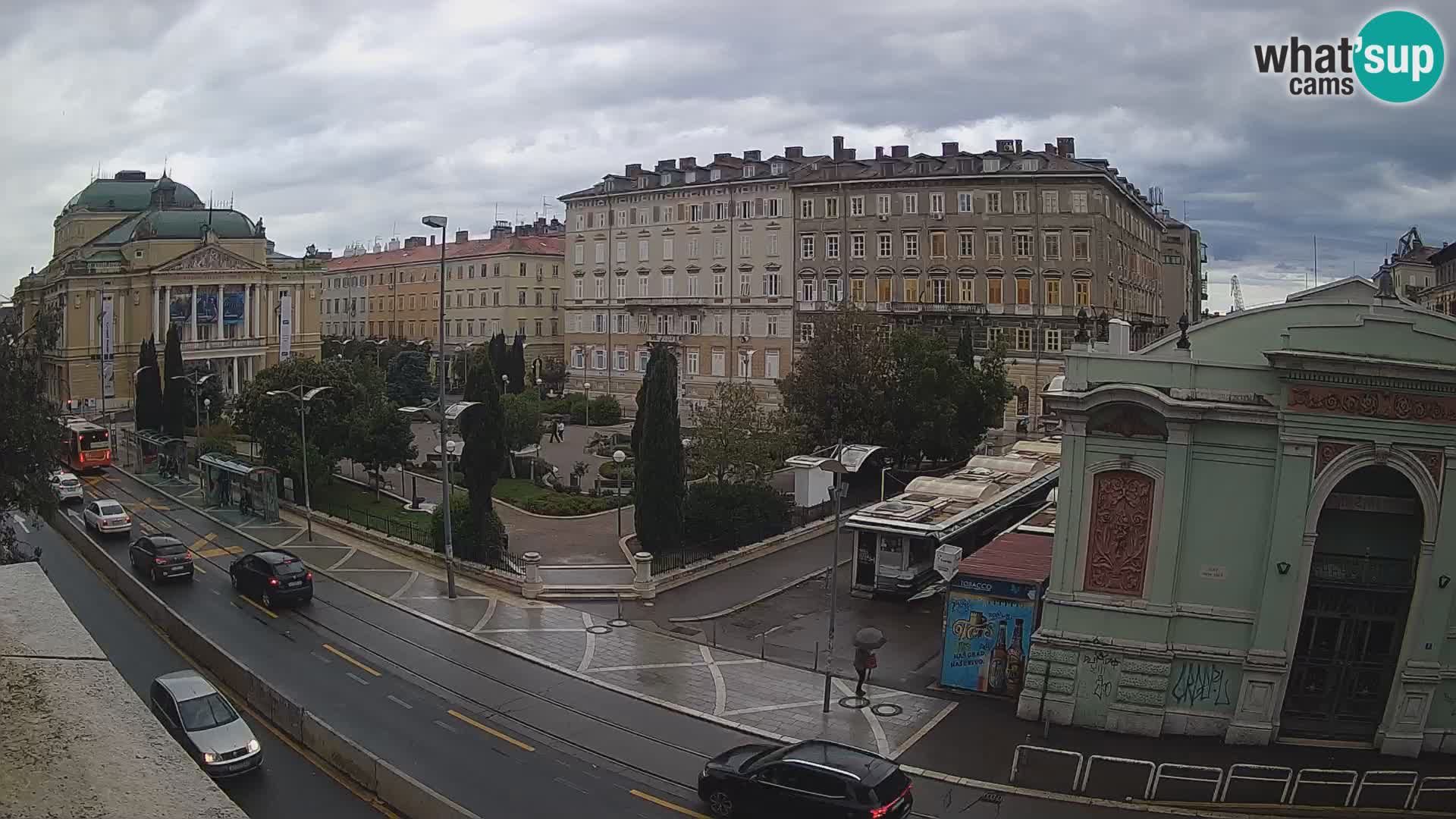 Webcam Fiume – Parco e Teatro nazionale Croato Ivan pl. Zajc