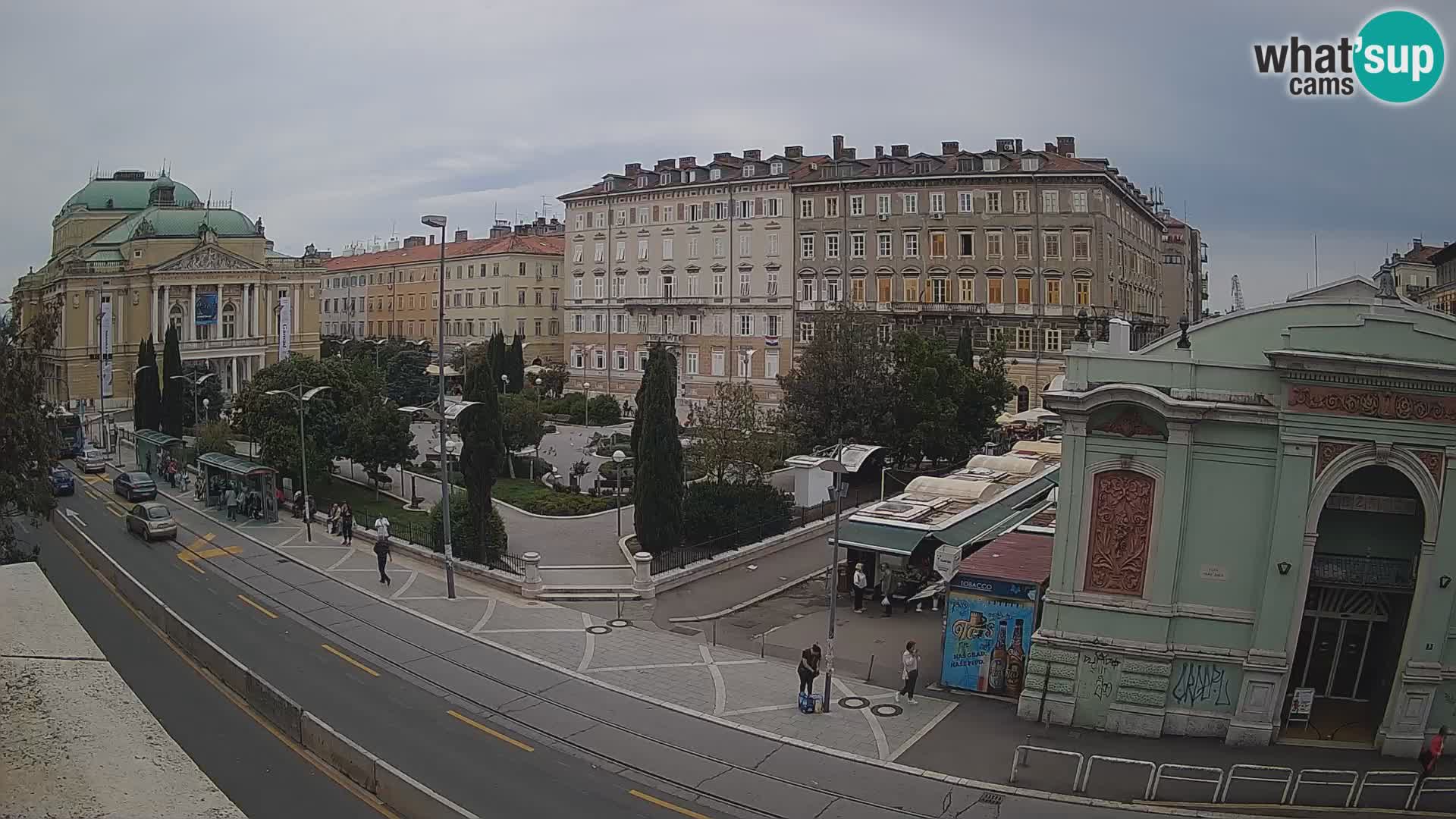 Webcam Fiume – Parco e Teatro nazionale Croato Ivan pl. Zajc