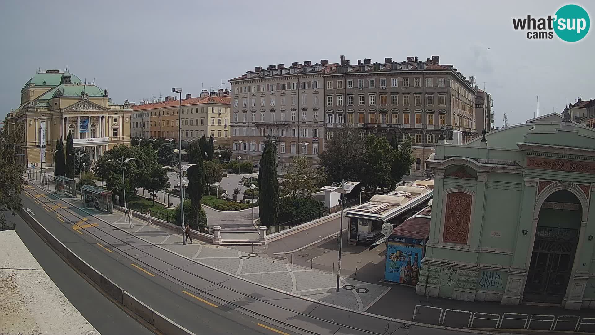 Webcam Rijeka – Park and  Croatian National Theatre Ivan pl. Zajc