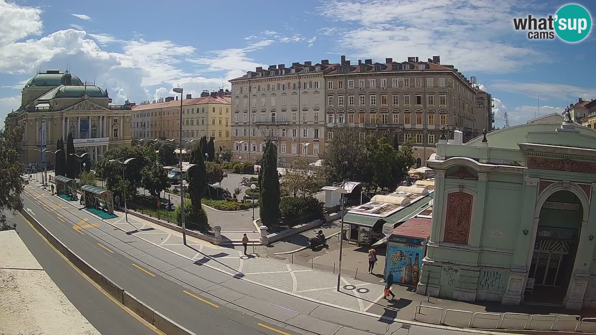 Webkam Rijeka – Park i Hrvatsko narodno kazalište Ivana pl. Zajc