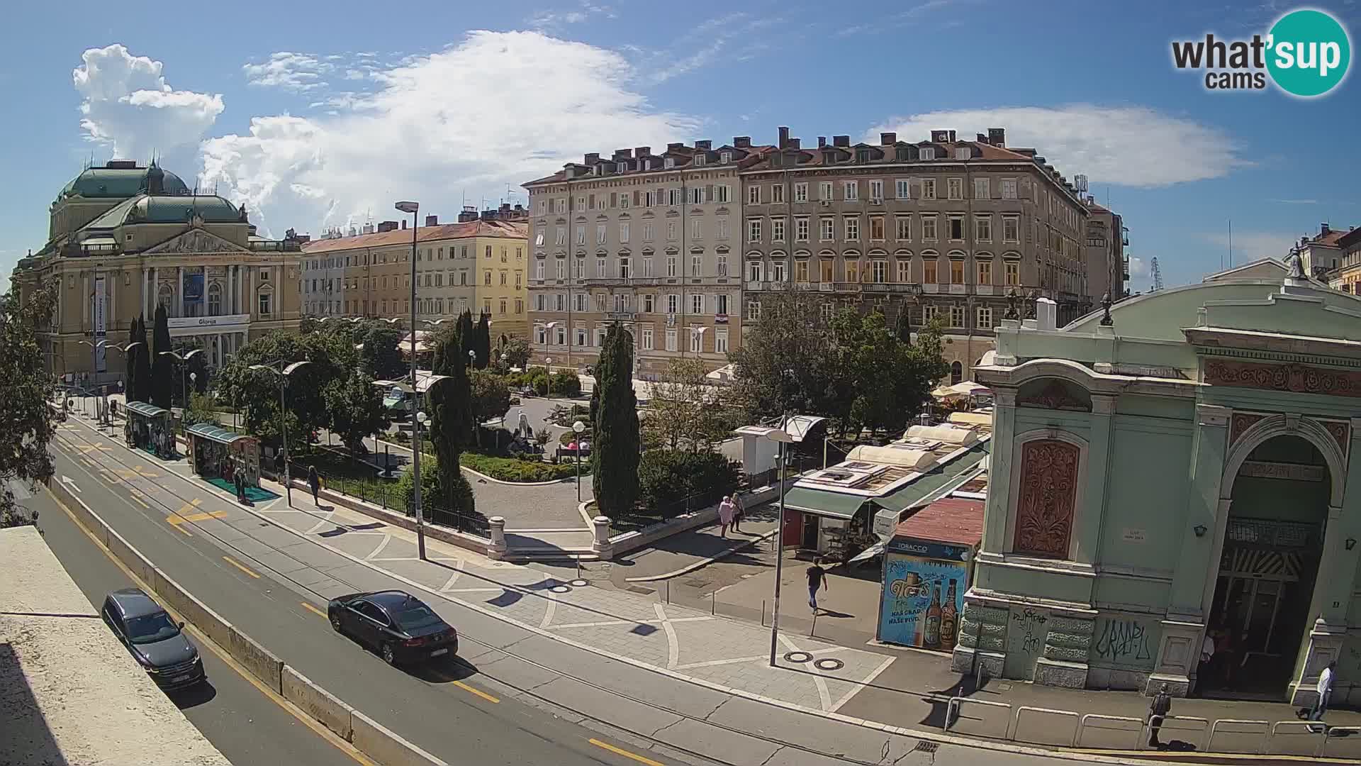Webcam Rijeka – Park and  Croatian National Theatre Ivan pl. Zajc