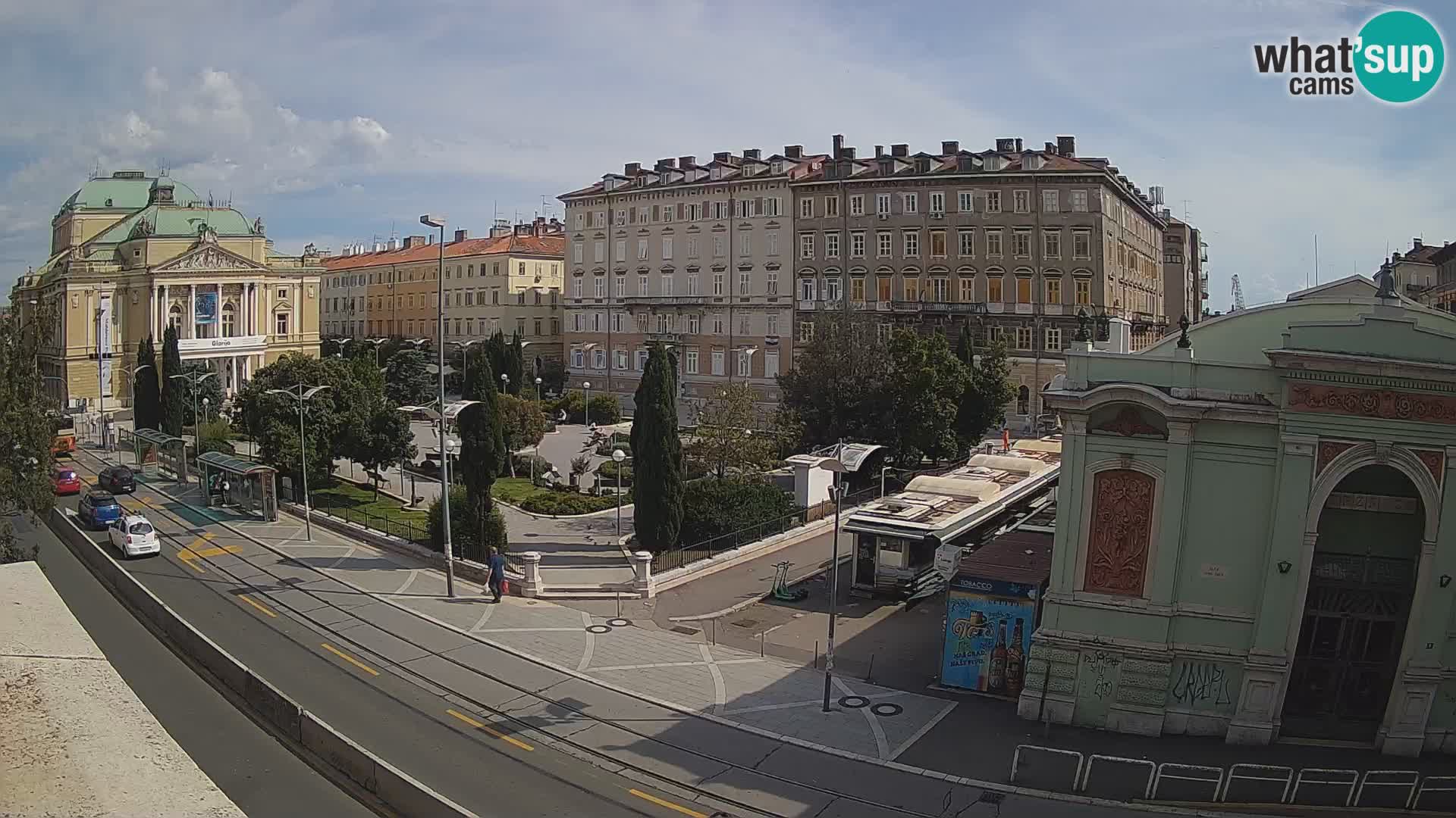 Webkam Rijeka – Park i Hrvatsko narodno kazalište Ivana pl. Zajc