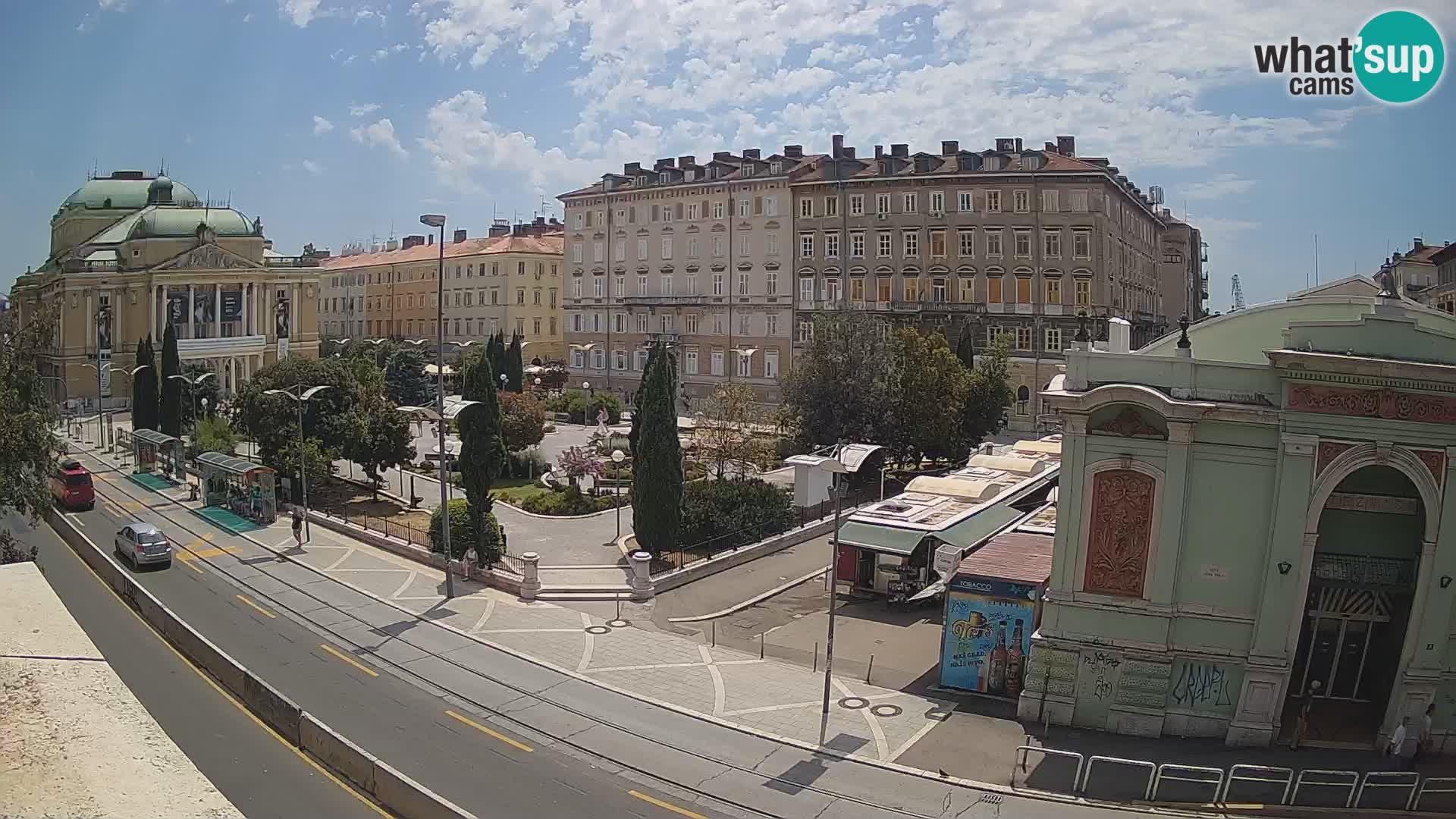 Webcam Rijeka – Parque i Teatro Nacional Croato Ivan pl. Zajc