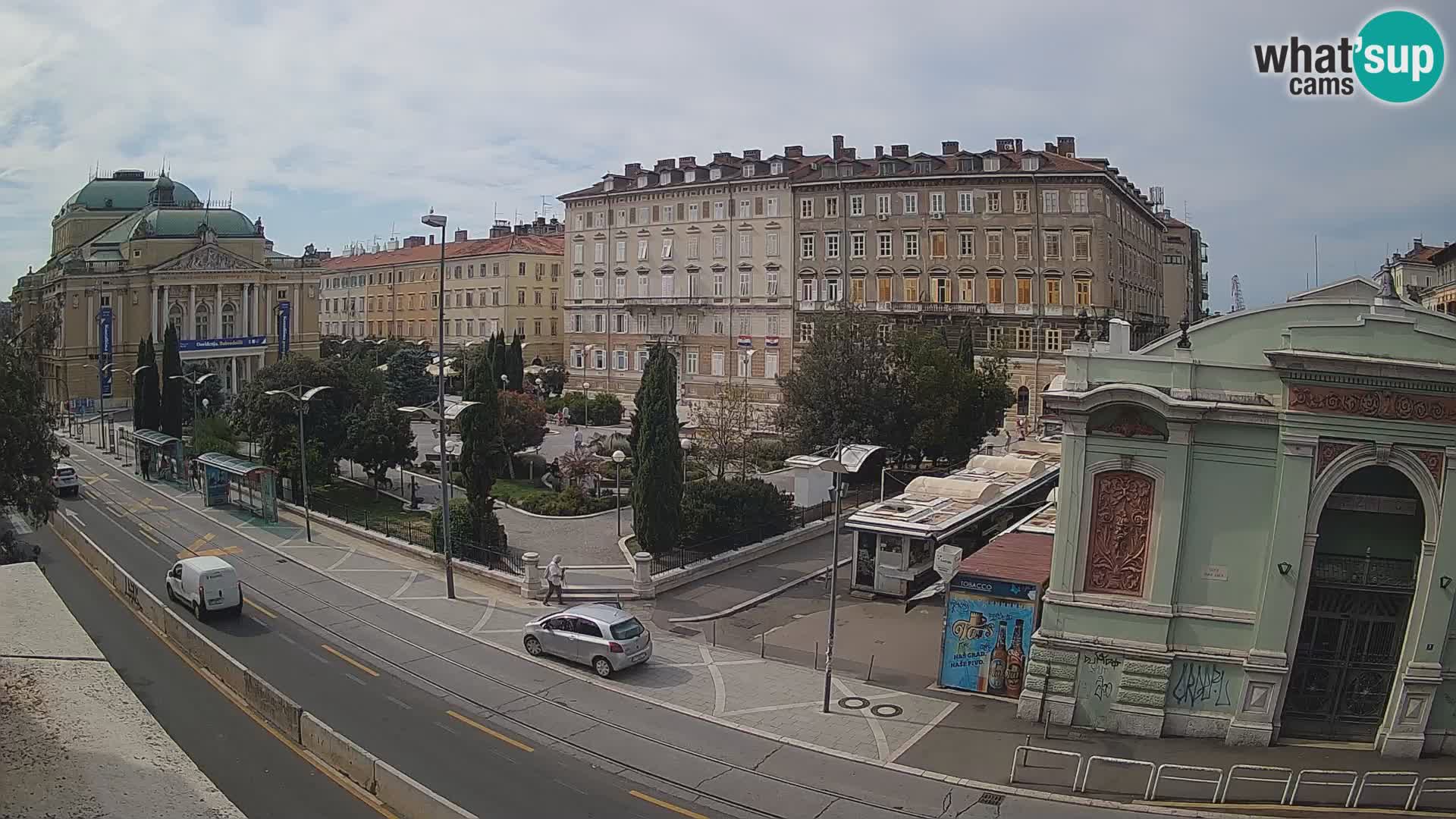 Webkam Rijeka – Park i Hrvatsko narodno kazalište Ivana pl. Zajc