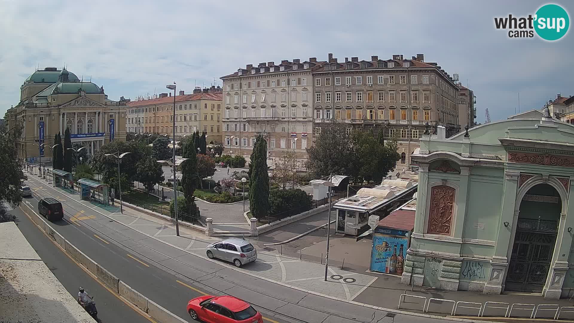 Webcam Fiume – Parco e Teatro nazionale Croato Ivan pl. Zajc