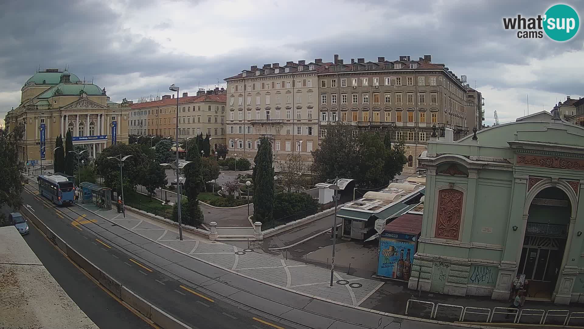 Webcam Rijeka – Park and  Croatian National Theatre Ivan pl. Zajc