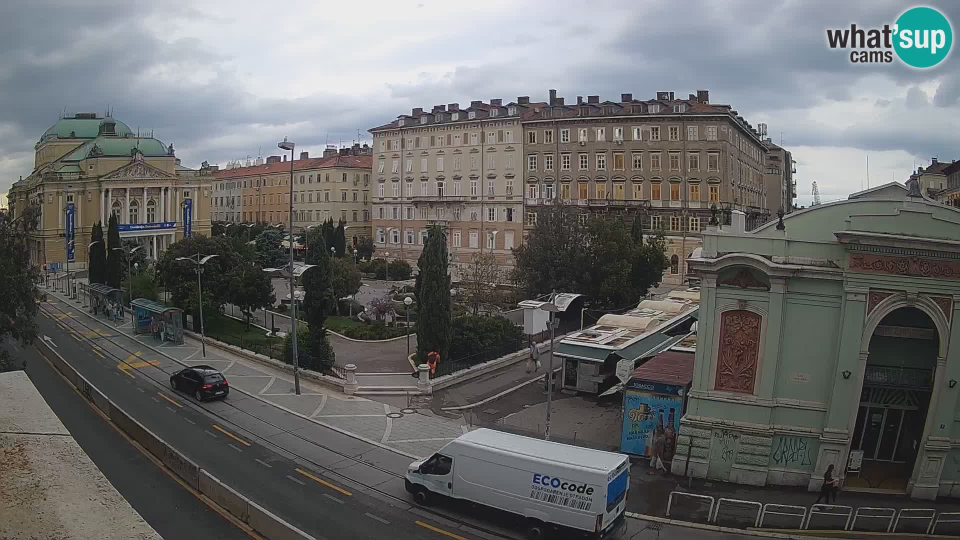 Webcam Rijeka – Park and  Croatian National Theatre Ivan pl. Zajc