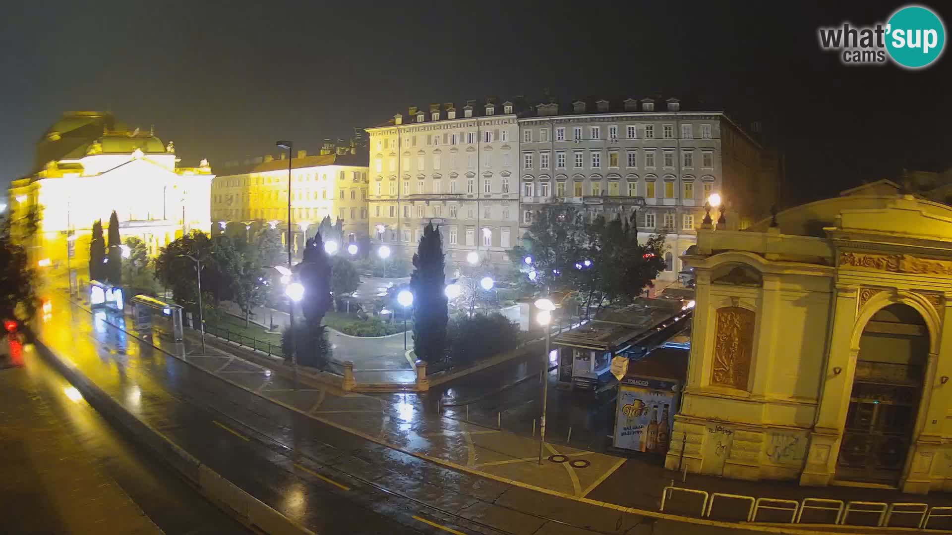 Webcam Rijeka – Park and  Croatian National Theatre Ivan pl. Zajc