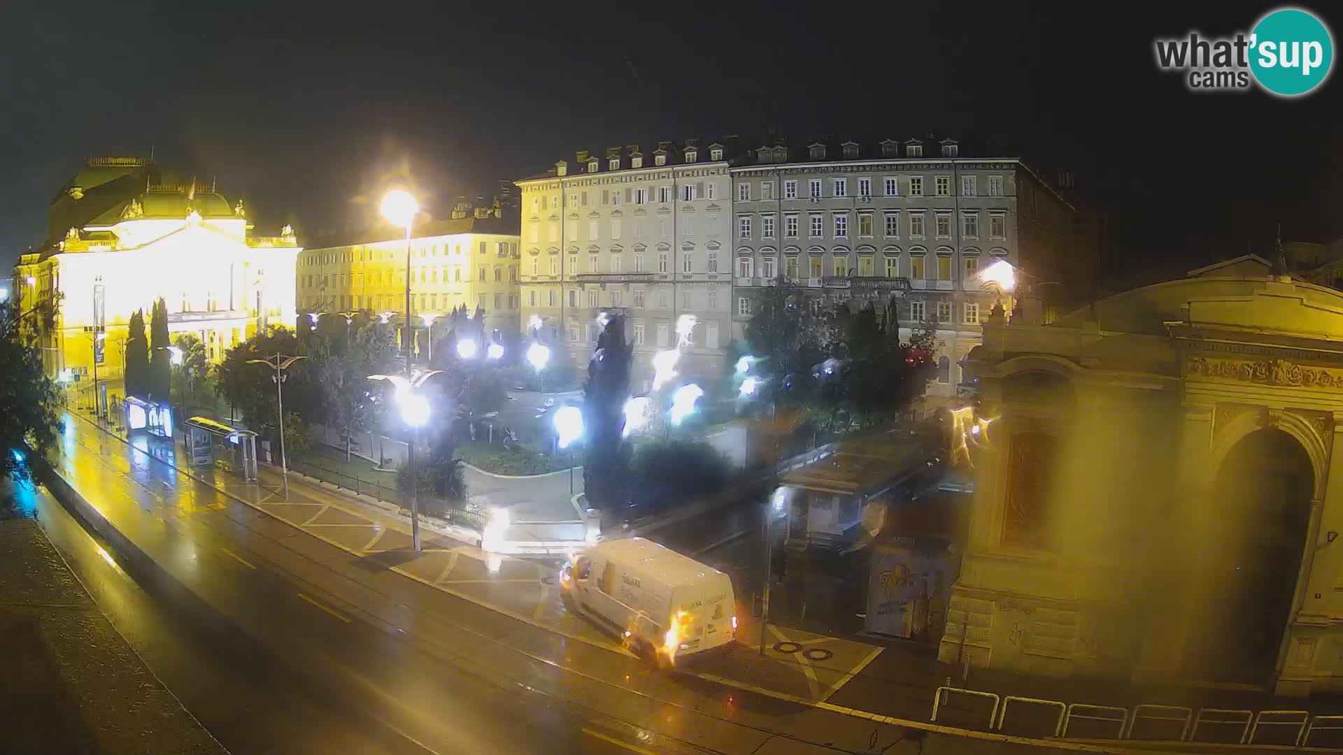 Webcam Rijeka – Park et Théâtre national croate Ivan pl. Zajc