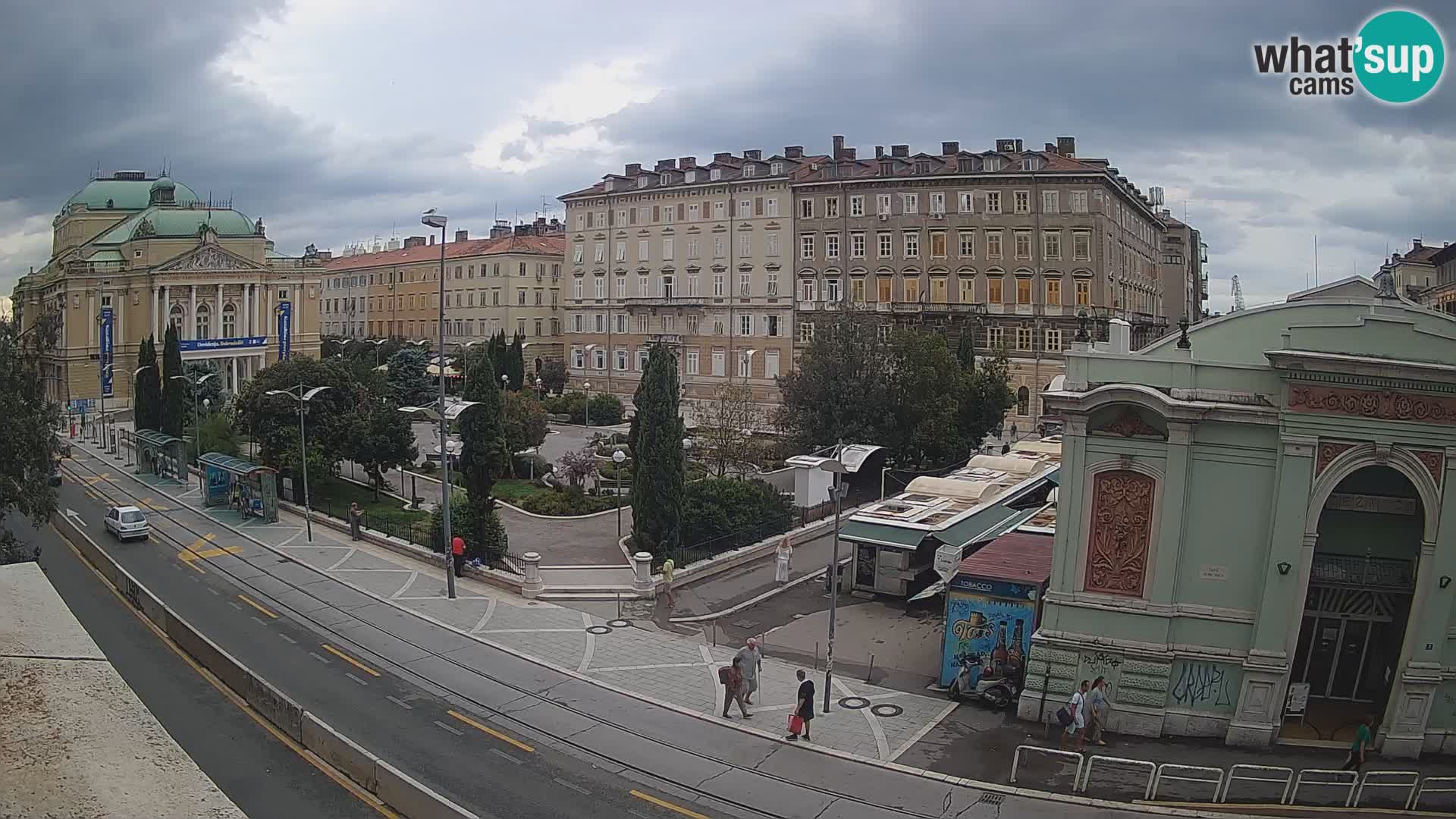 Webcam Rijeka – Park and  Croatian National Theatre Ivan pl. Zajc