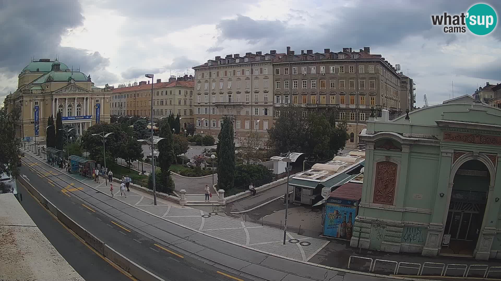 Webcam Rijeka – Park and  Croatian National Theatre Ivan pl. Zajc