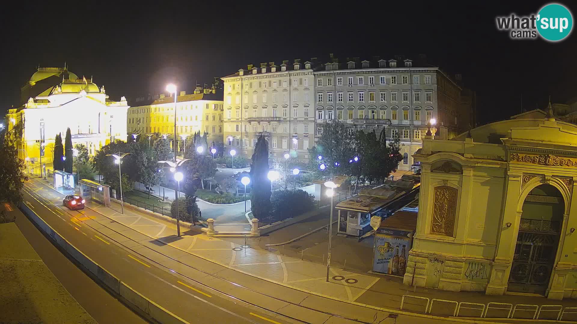 Webcam Rijeka – Parque i Teatro Nacional Croato Ivan pl. Zajc