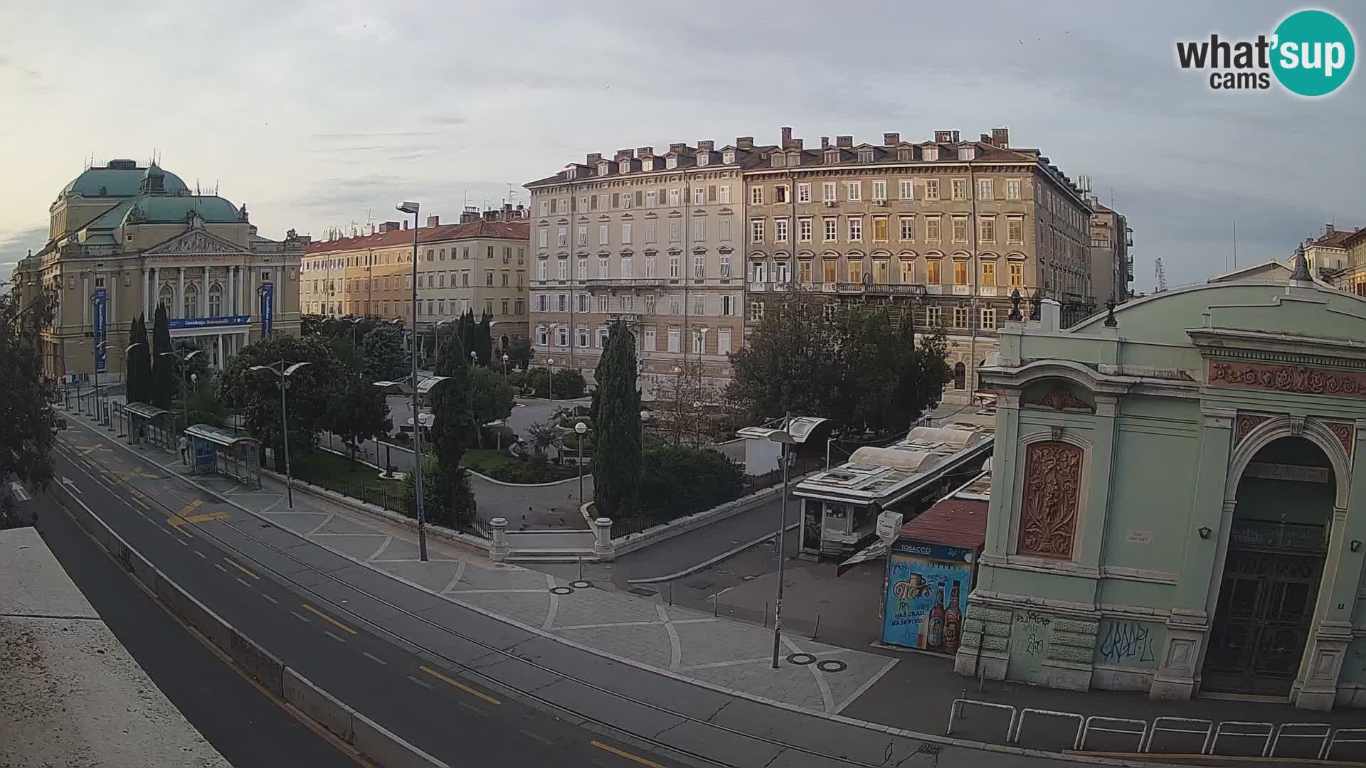 Webcam Rijeka – Park and  Croatian National Theatre Ivan pl. Zajc