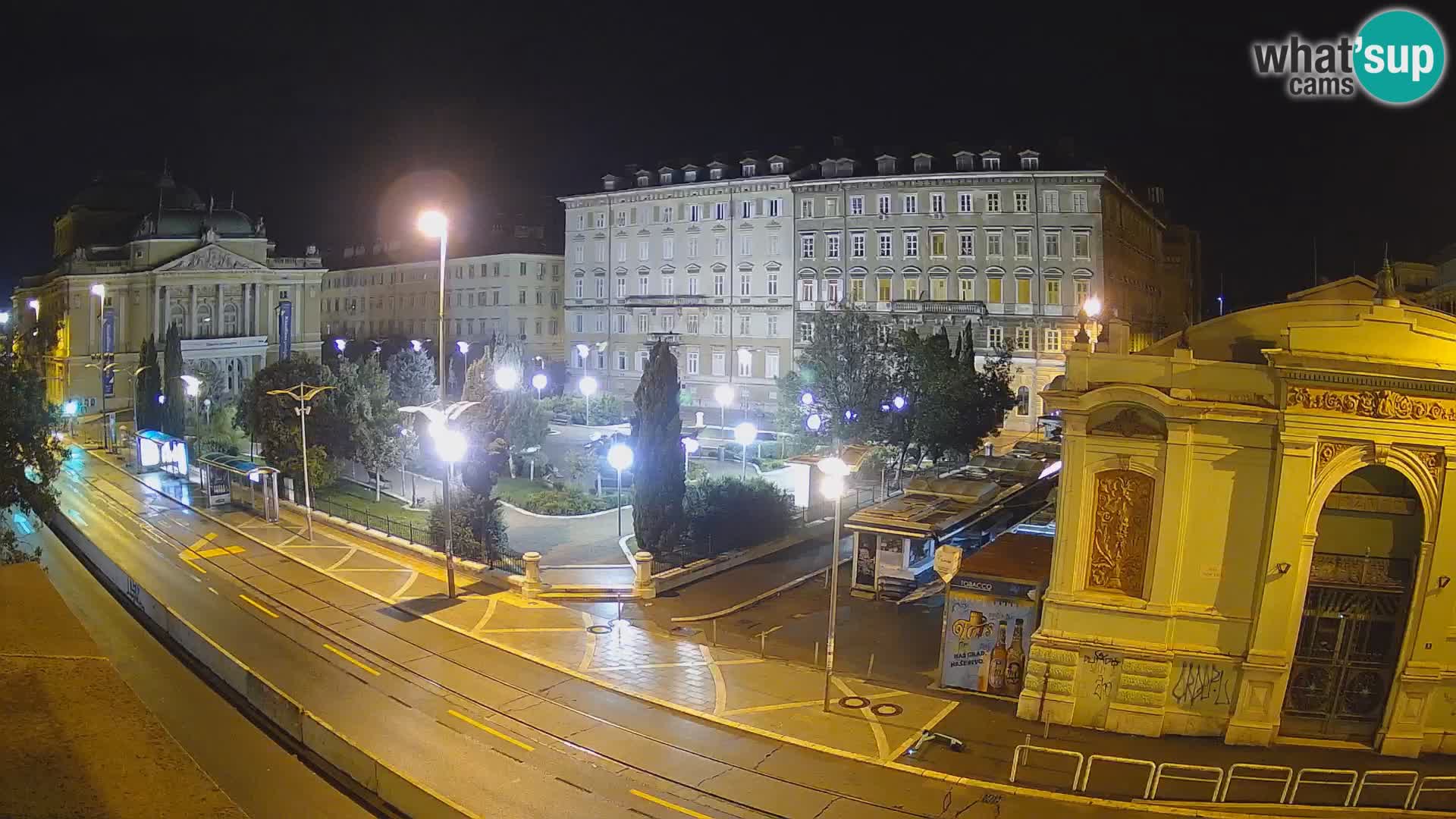 Webcam Rijeka – Parque i Teatro Nacional Croato Ivan pl. Zajc