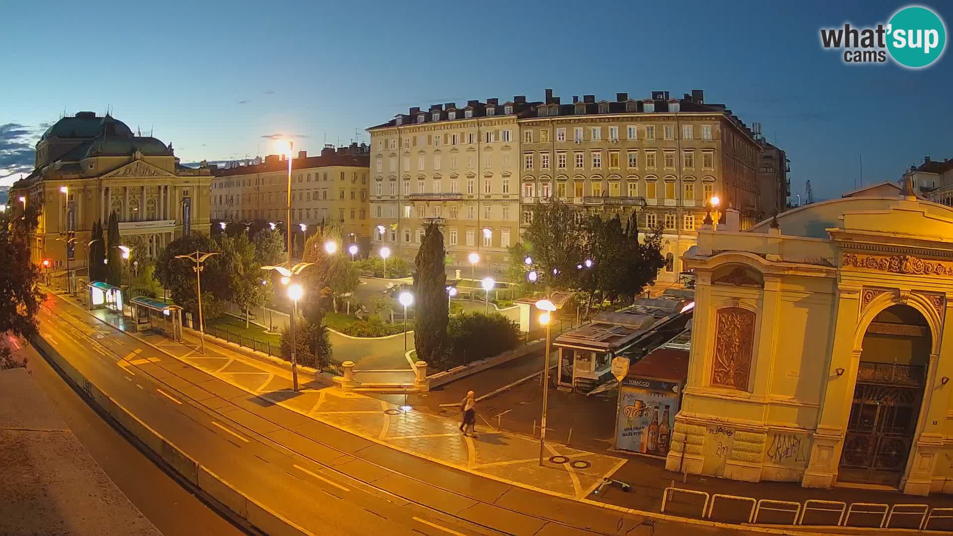 Webcam Rijeka – Park and  Croatian National Theatre Ivan pl. Zajc