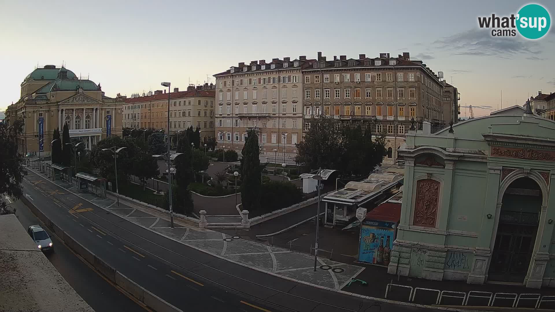 Webcam Rijeka – Parque i Teatro Nacional Croato Ivan pl. Zajc