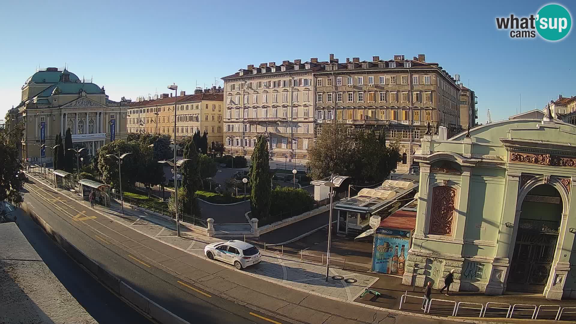 Webcam Rijeka – Park et Théâtre national croate Ivan pl. Zajc