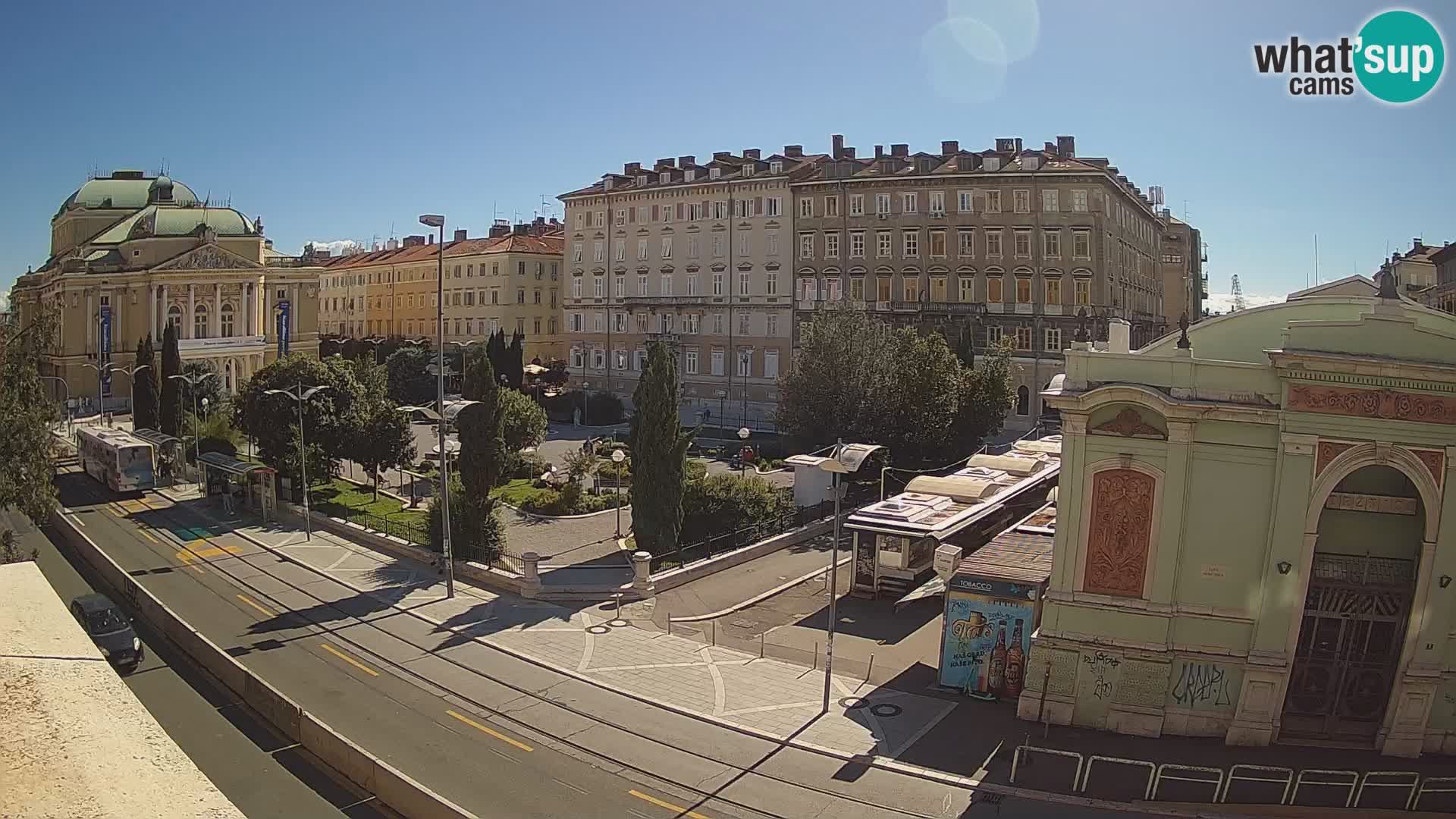 Webcam Rijeka – Park and  Croatian National Theatre Ivan pl. Zajc