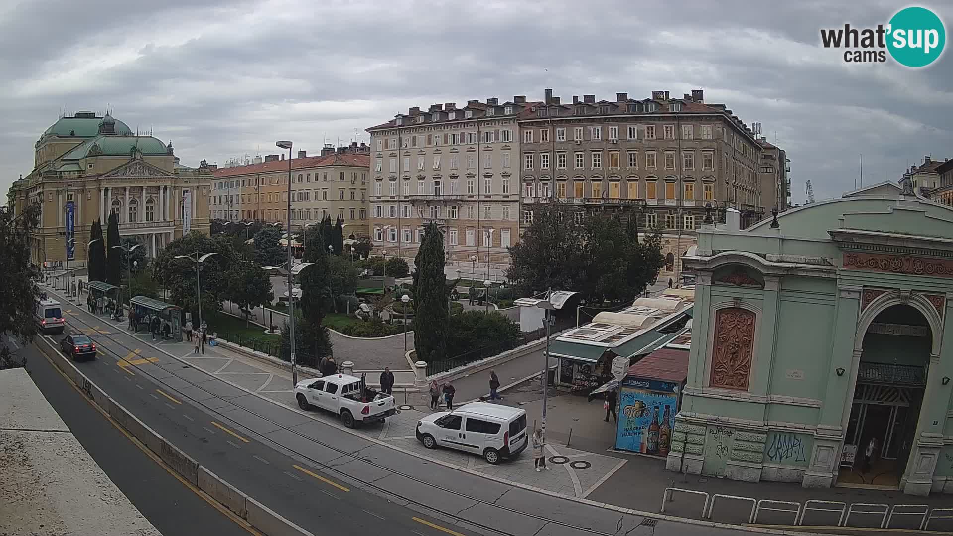 Webcam Rijeka – Park and  Croatian National Theatre Ivan pl. Zajc