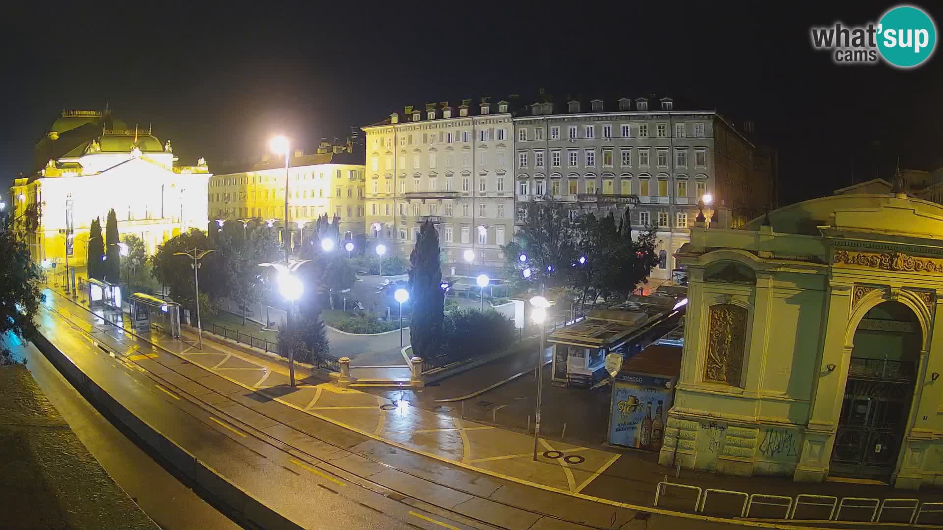 Webcam Rijeka – Park and  Croatian National Theatre Ivan pl. Zajc