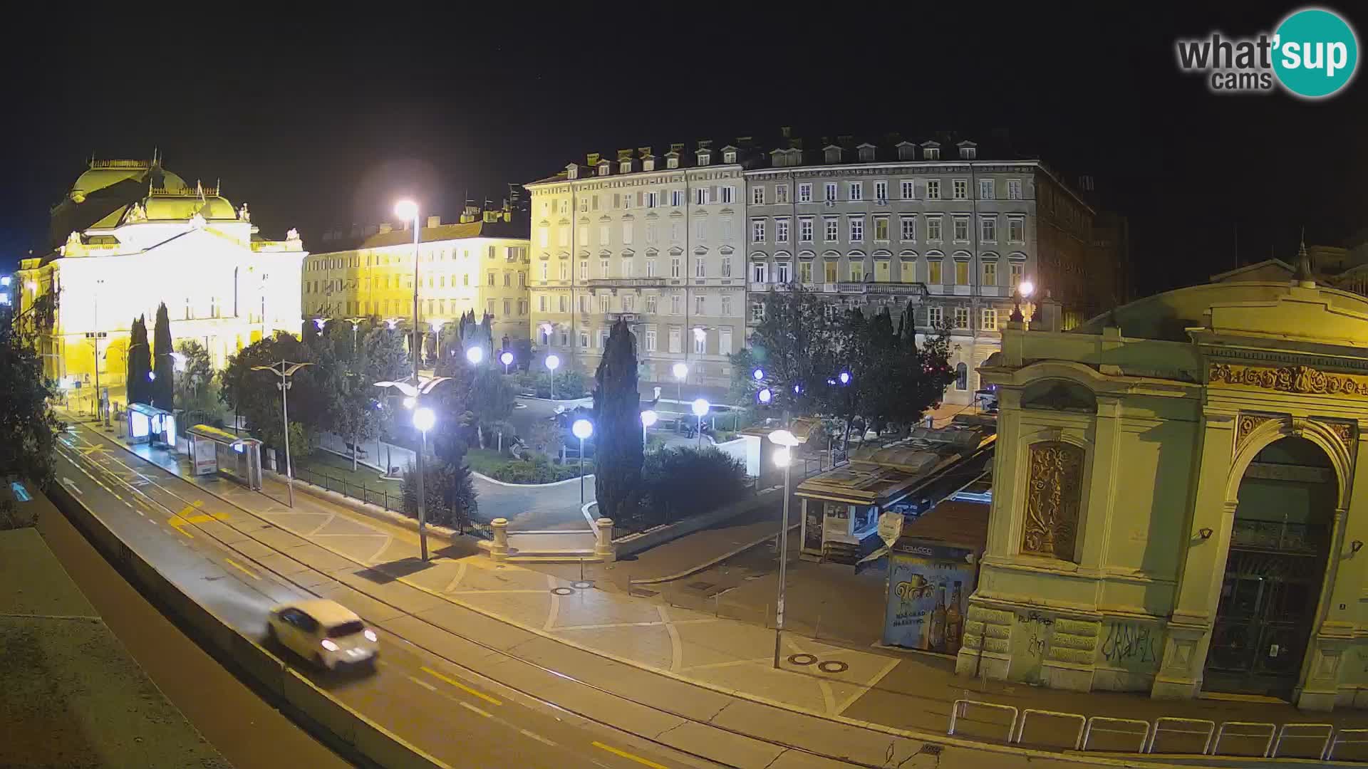 Webcam Rijeka – Park and  Croatian National Theatre Ivan pl. Zajc