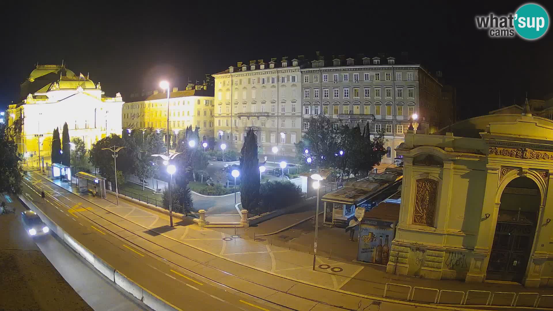 Webcam Rijeka – Park and  Croatian National Theatre Ivan pl. Zajc