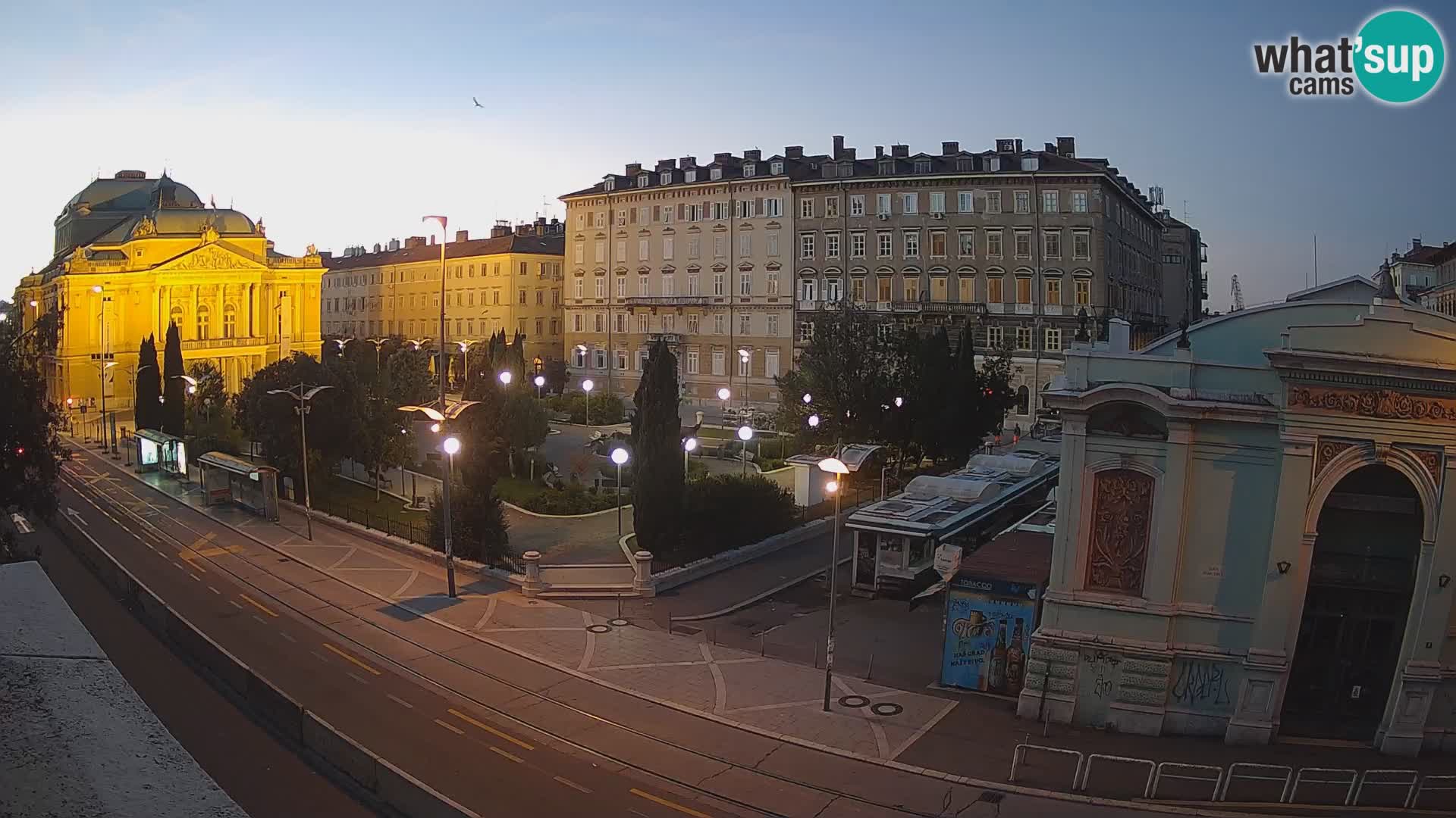 Webcam Rijeka – Parque i Teatro Nacional Croato Ivan pl. Zajc