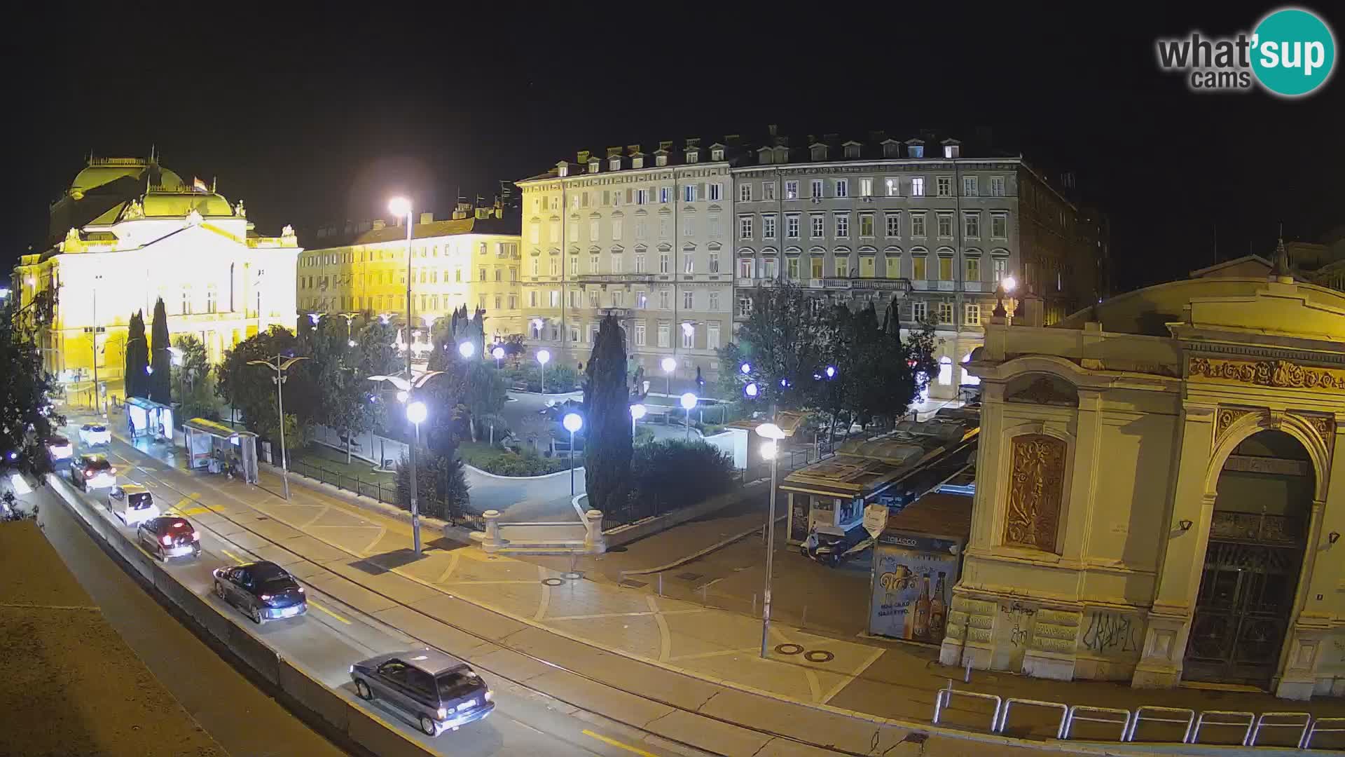 Webcam Fiume – Parco e Teatro nazionale Croato Ivan pl. Zajc