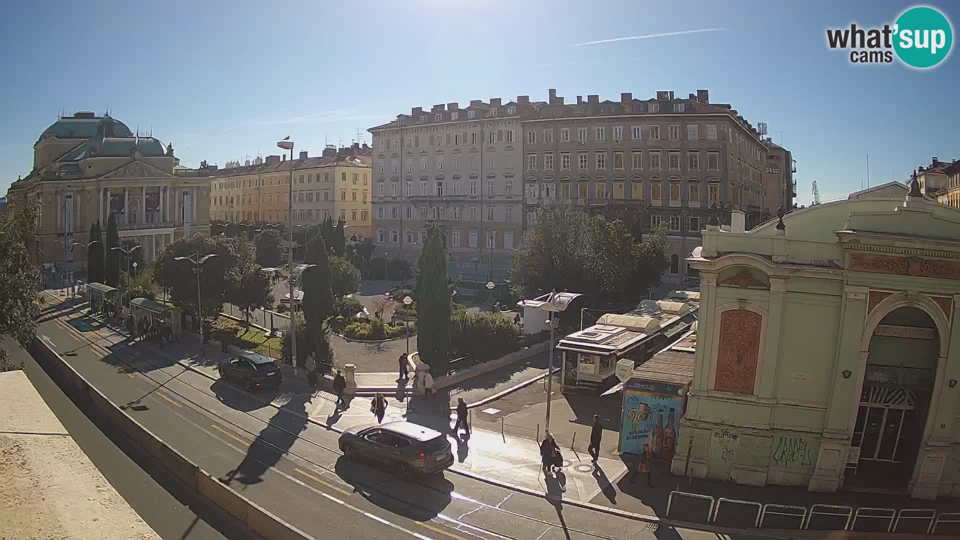 Webkam Rijeka – Park i Hrvatsko narodno kazalište Ivana pl. Zajc