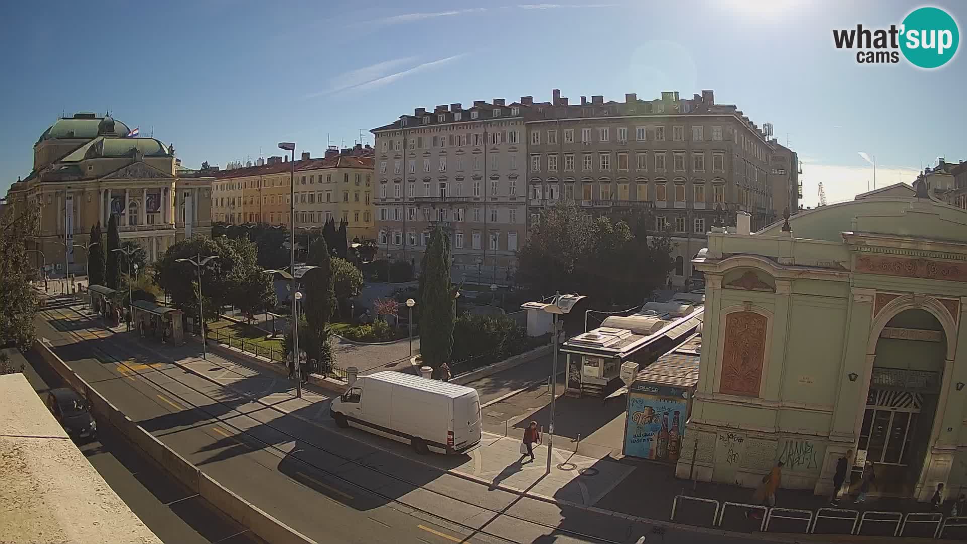 Webcam Rijeka – Parque i Teatro Nacional Croato Ivan pl. Zajc