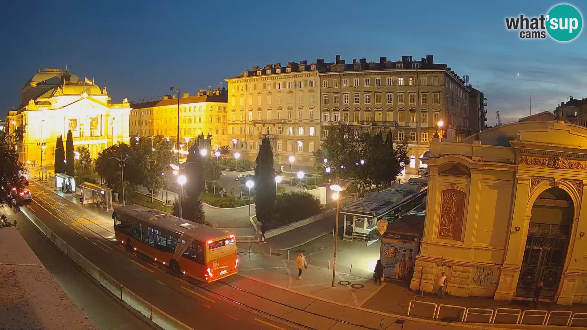 Webcam Rijeka – Park and  Croatian National Theatre Ivan pl. Zajc